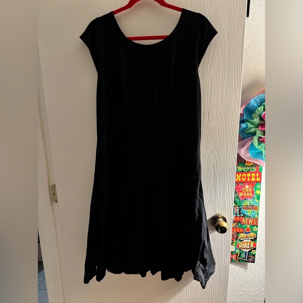 EShakti Black flared dress Size 16